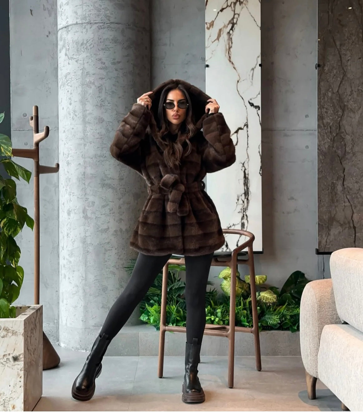 Eco-pelliccia Klasi foderata, Made in Italy
