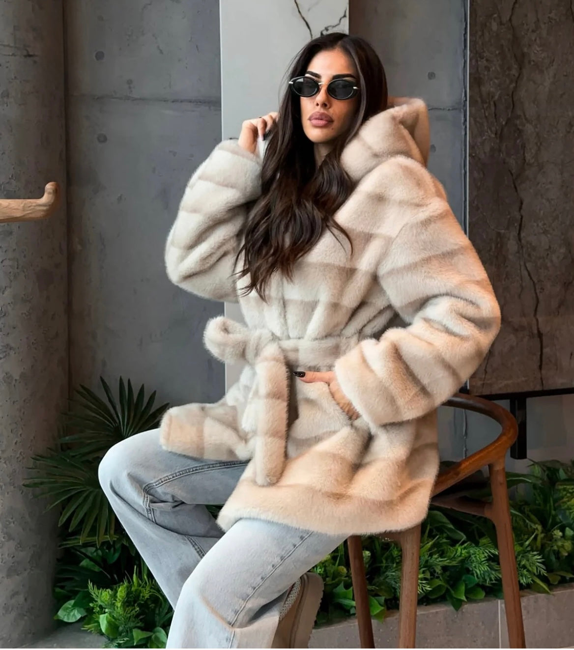 Eco-pelliccia Klasi foderata, Made in Italy