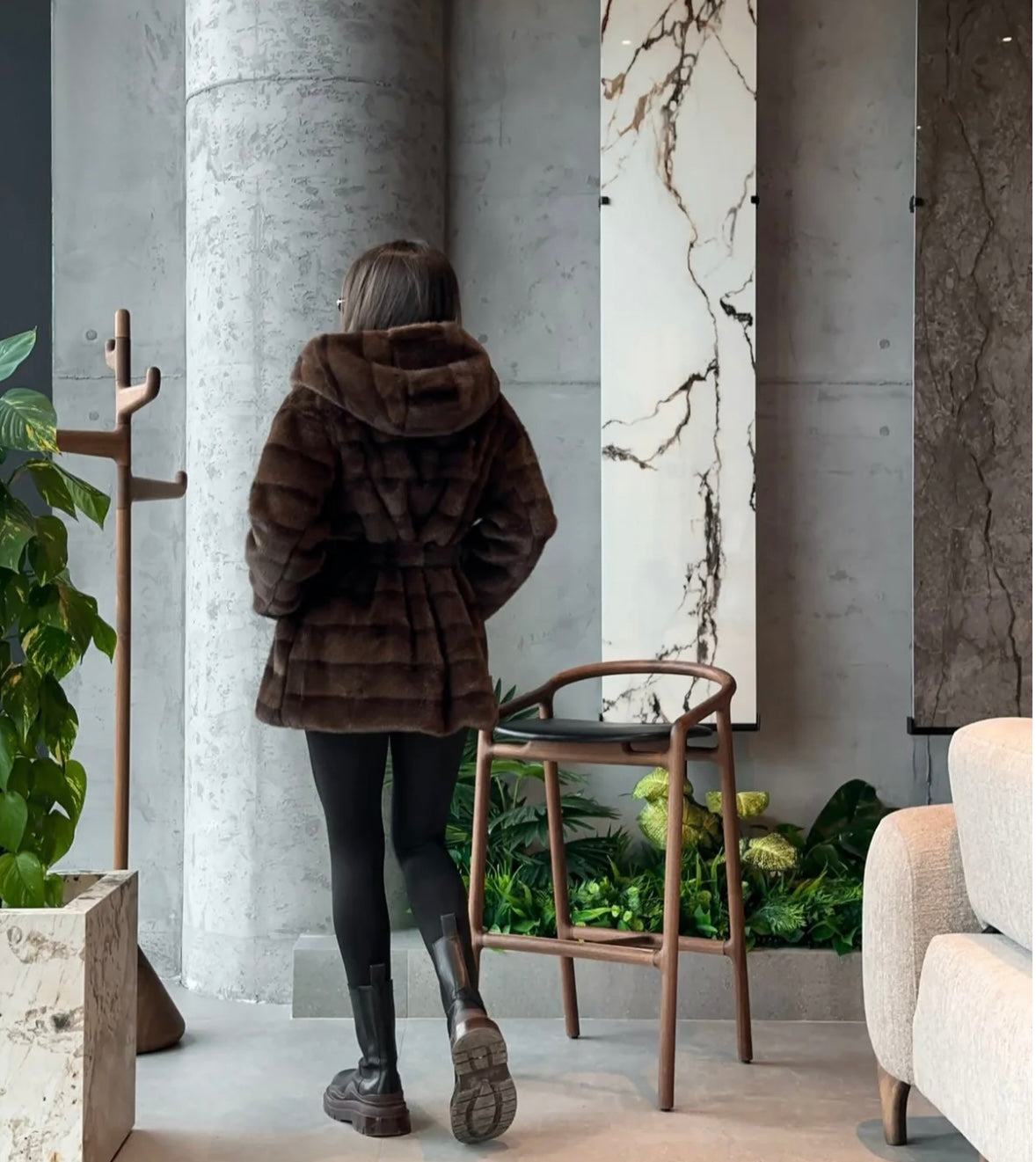 Eco-pelliccia Klasi foderata, Made in Italy