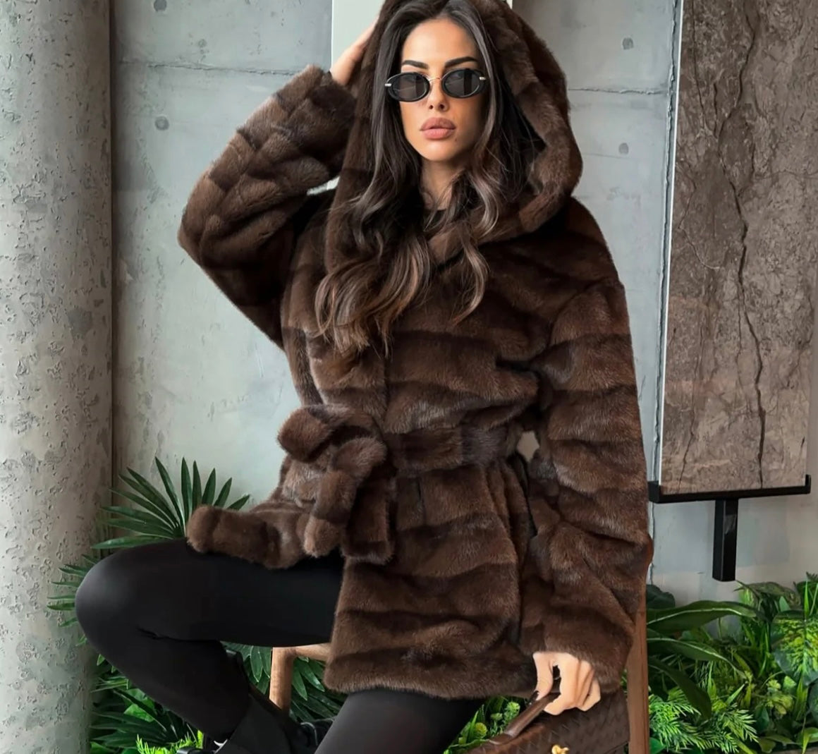 Eco-pelliccia Klasi foderata, Made in Italy