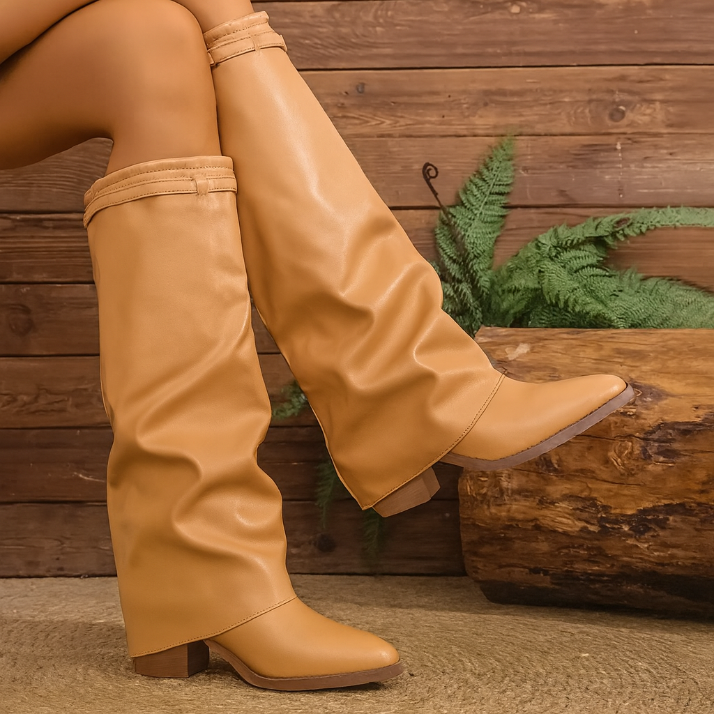 “Stivali slouchy in ecopelle – Chic e versatili”