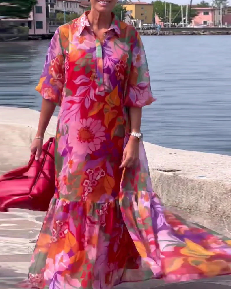 Abito Flowers  Made in italy tutte le taglie disponibili