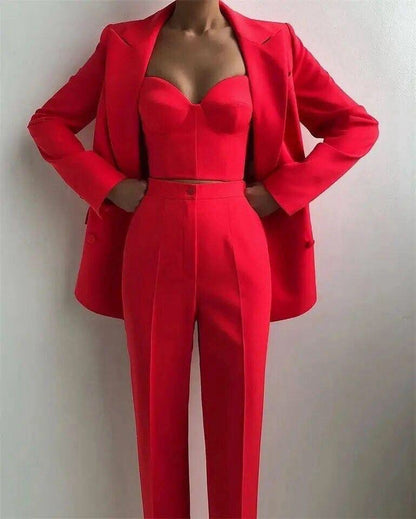 Tailleur con bustier giacca foderata Made in Italy Taglie 38/58