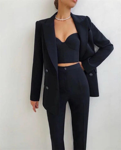 Tailleur con bustier giacca foderata Made in Italy Taglie 38/58